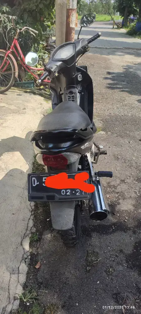 Supra X 125 2007 sporty  hitam lengkap