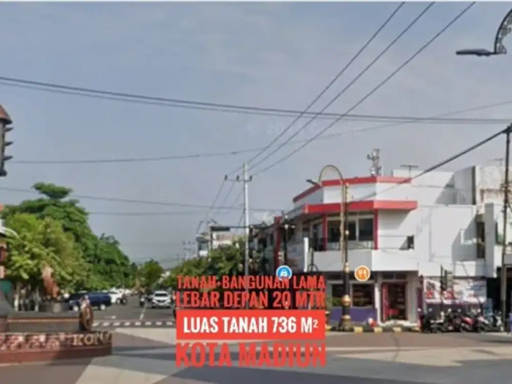 [Ba] Dijual Tanah+Bangunan Lama, Jl. Panglima Sudirman KOTA MADIUN Lokasi Ciamik
