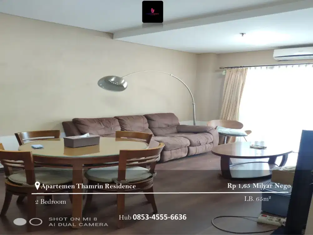 Dijual Apartement Thamrin Residence Mid Floor 2BR Full Furnished