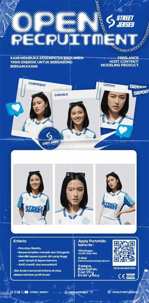 Dibutuhkan Freelance Host Konten dan Modeling Product Social Media