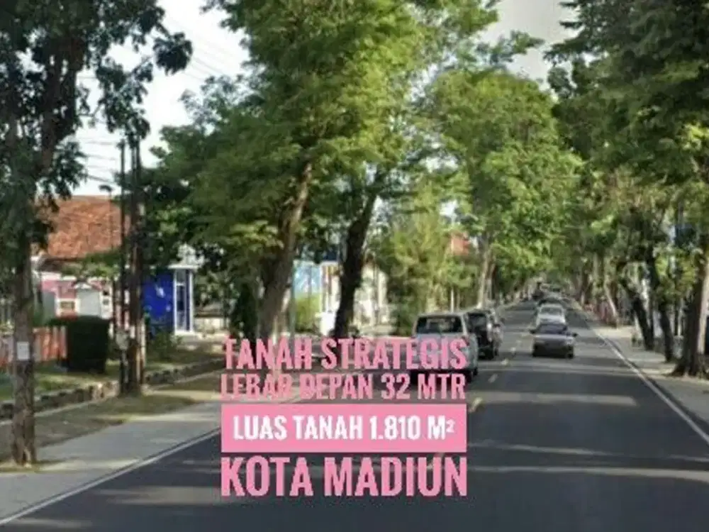 (Bb) Dijual, Tanah Pekarangan LD 32 mtr, Jl. Mayjen Panjaitan KOTA MADIUN, Berkelas