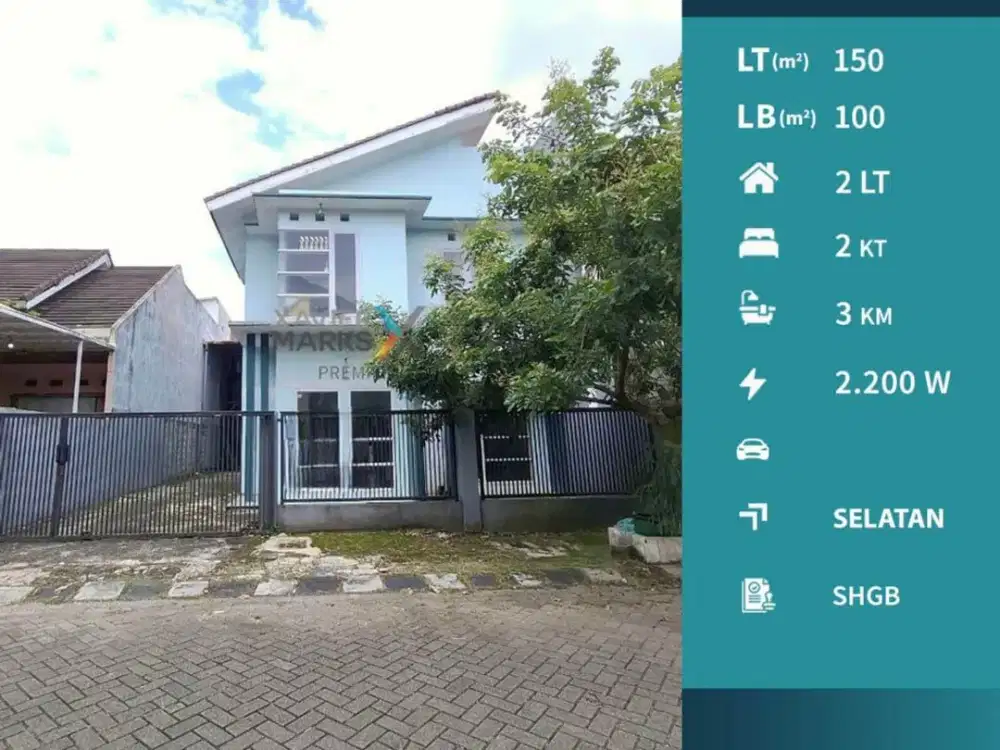 Rumah 2 Lt di Permata Jingga Lowokwaru Malang Siap Huni