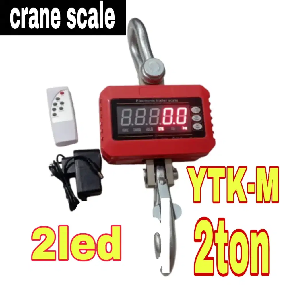 Crane scale 2ton 2000kg 2led timbangan gantung digital