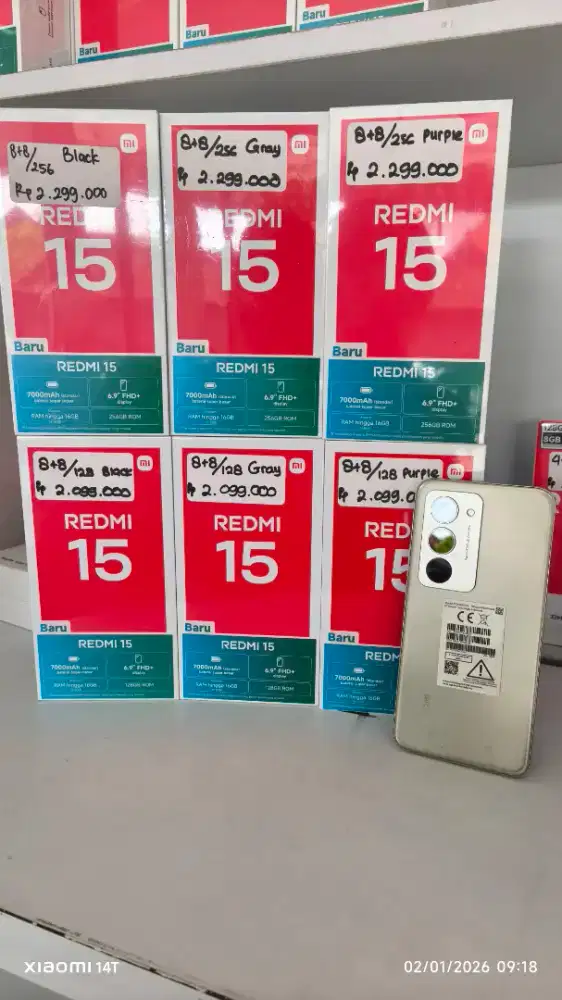 Redmi 15 NFC, Batrei 7000mAh, Spek Gahar! COD & TUKAR TAMBAH