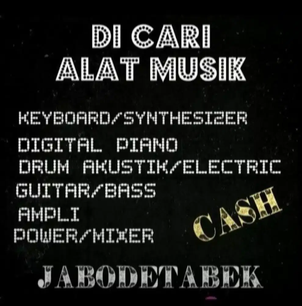 Di beli sound system dan alat musik