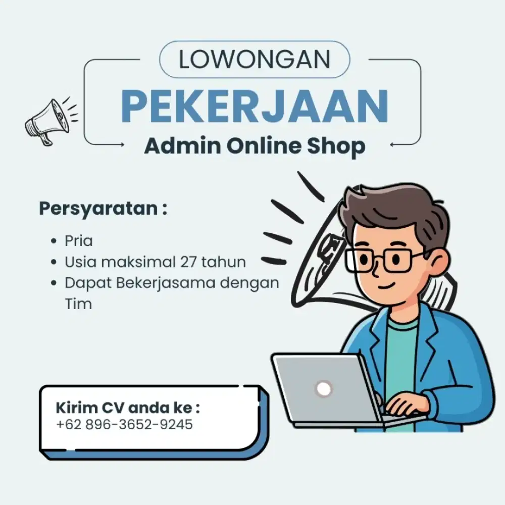 LOKER ADMIN ONLINE SHOP