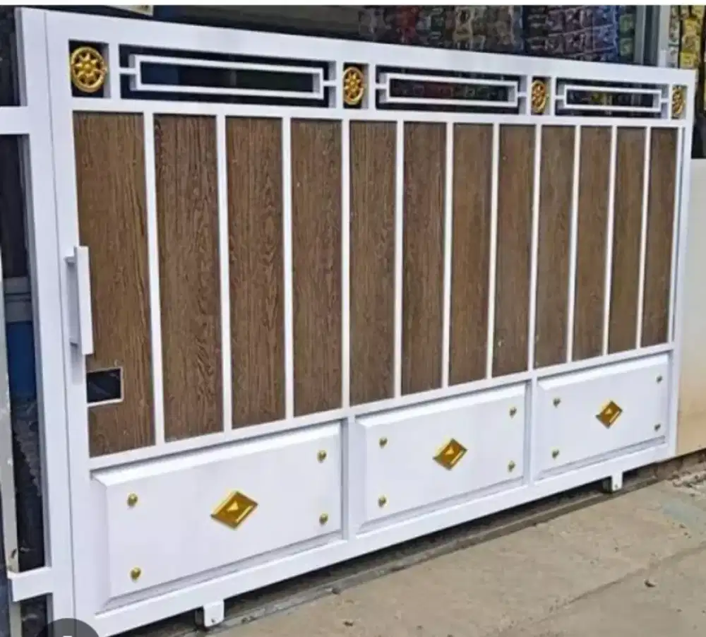 Pagar grc plat besi full