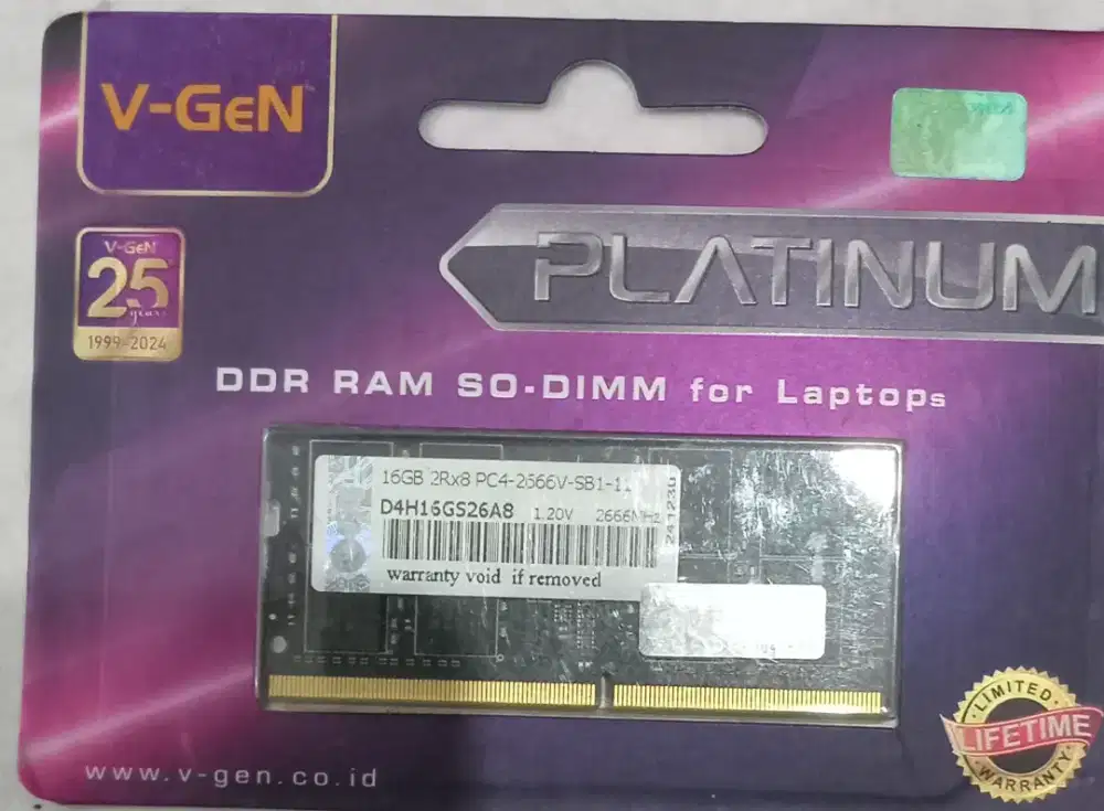 Memory ram vgen ddr4 pc4 16gb sodim laptop