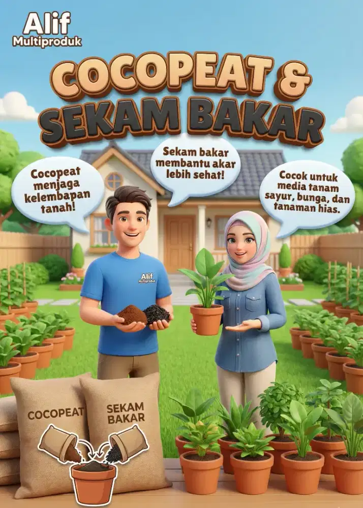 Media tanaman Copeat high EC dan Sekam Bakar matang , siap antar