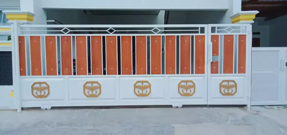 Pagar grc plat besi full