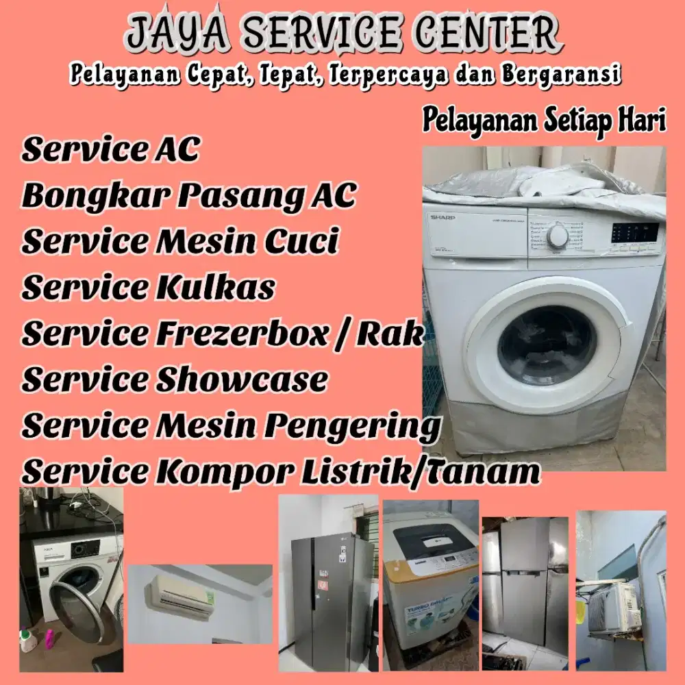 Service AC Bongkar Pasang AC Servis Mesin Cuci Kulkas Frezerbox Waru