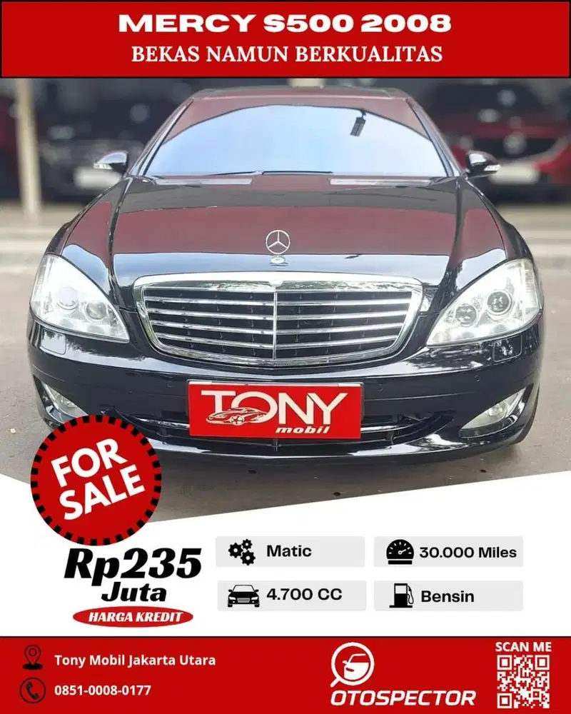Mercedes Benz S500 Matic 2008 Hitam