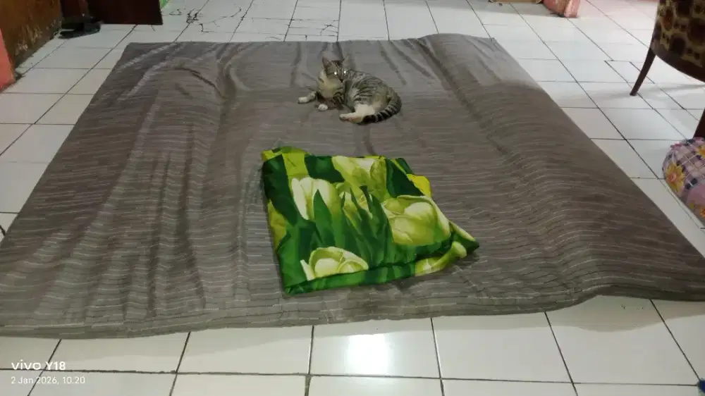 Kasur busa ukuran jumbo tebalnya 5cm muat 3 orang