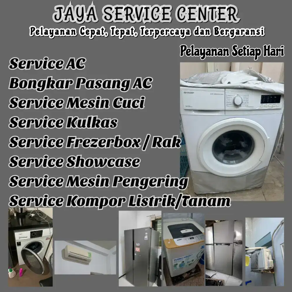 Service Kulkas Mesin Cuci Bongkar Pasang AC Servis AC Frezerbox Benowo