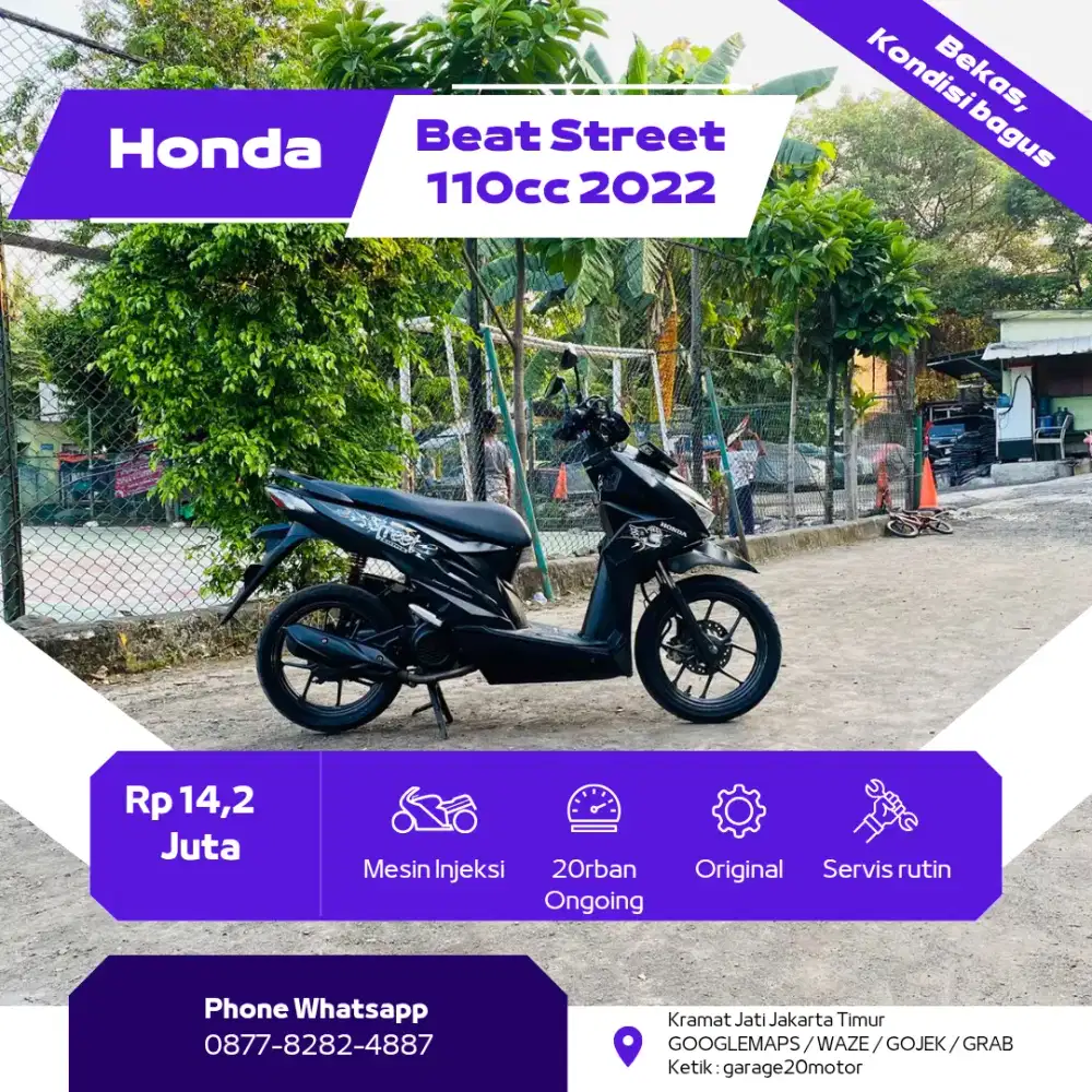 Honda beat street 110cc pgm_fi tahun 2022