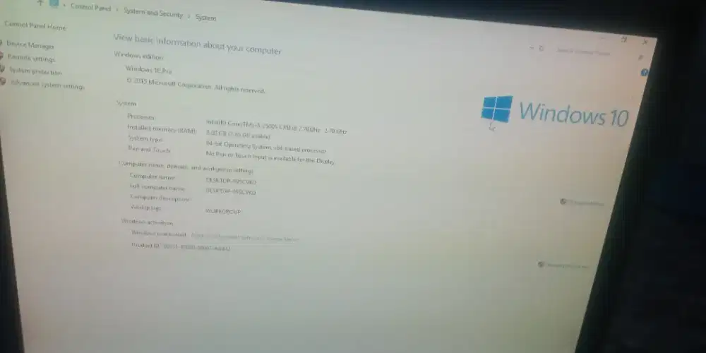 CPU build up Lenovo thinkcentre edge Processor i5 ram 8gb