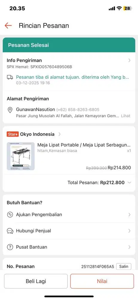 Meja lipat / meja usaha