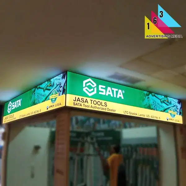 NEON BOX (slime-tipis) merek Toko/Outlet/Both/kantor