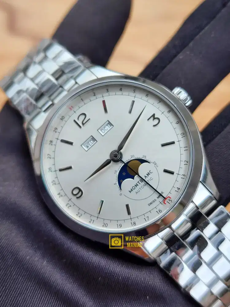 Jam Tangan Original Montblanc Heritage Triple Date Moonphase Like New