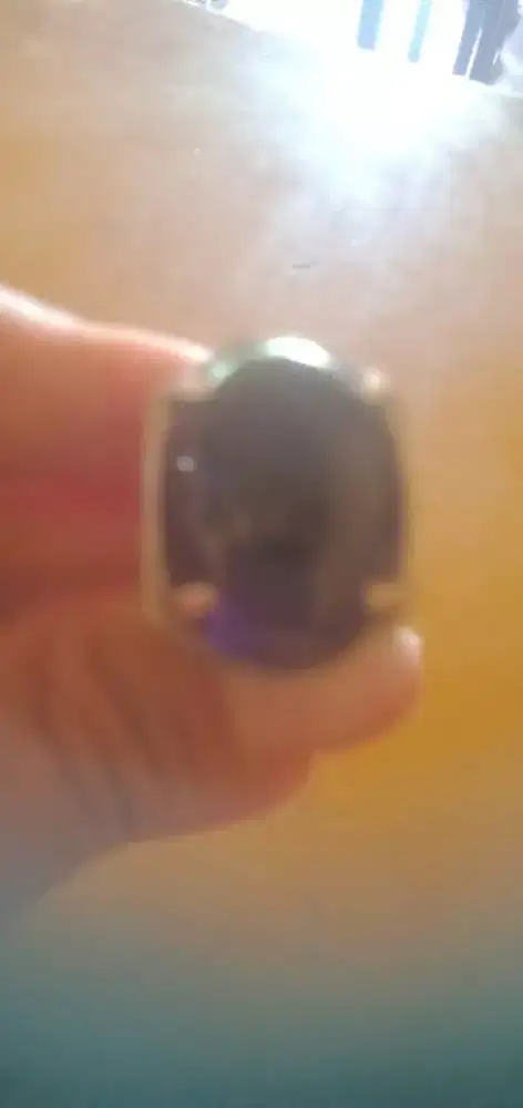 Jual cincin batu kecubung Kalimantan Ring alpaka pesanan.