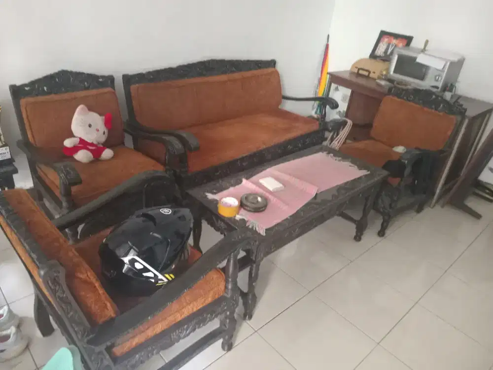 Jual kursi set antique jati lawasan