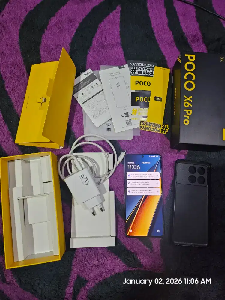 Poco x6 pro yellow 12/512 mulus fullset