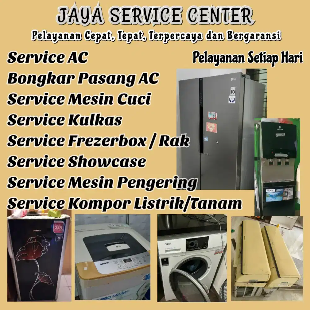 Service Kulkas Frezer Bongkar Pasang AC Servis AC Mesin Cuci Jambangan