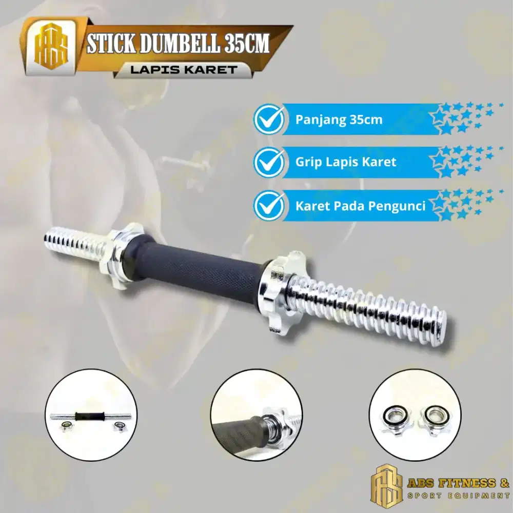 Stick Barbel Dumbell 35cm Lapis Karet Import