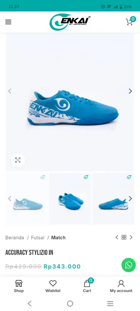 Sepatu Futsal Enkai Accuracy Stilizio