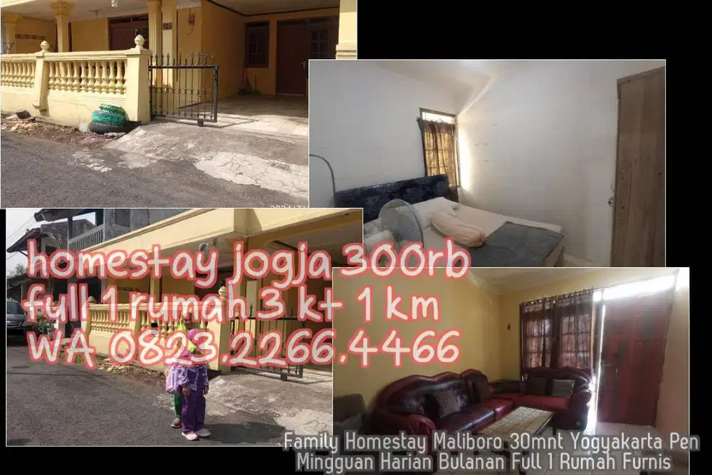 Family Homestay Maliboro 30mnt Yogyakarta Pen  Mingguan Harian Bulanan