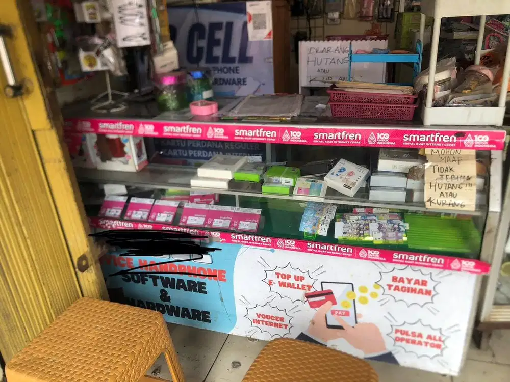 Etalase bekas konter uk. 1,2M