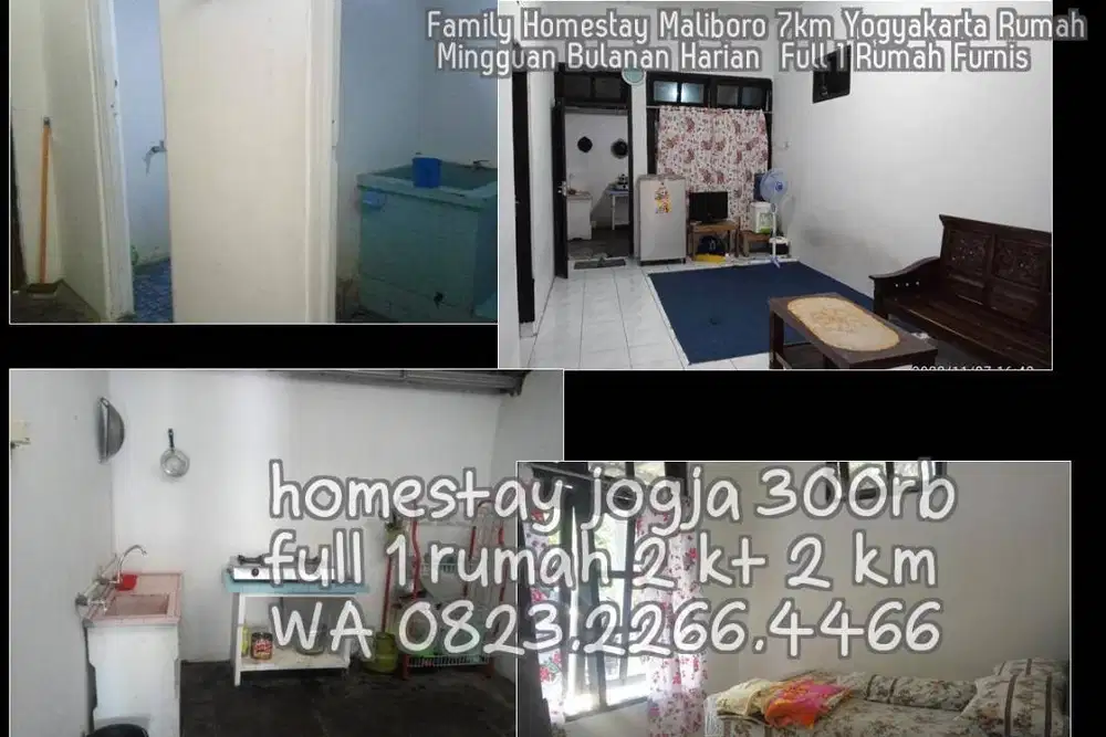 Family Homestay Maliboro 7km Yogyakarta Rumah Mingguan Bulanan Harian