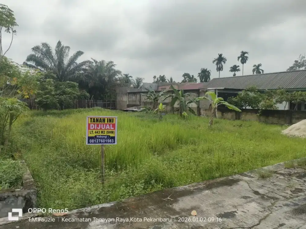 Jual Tanah Jl. Sonokeling 1, Tenayan Raya, Pekanbaru