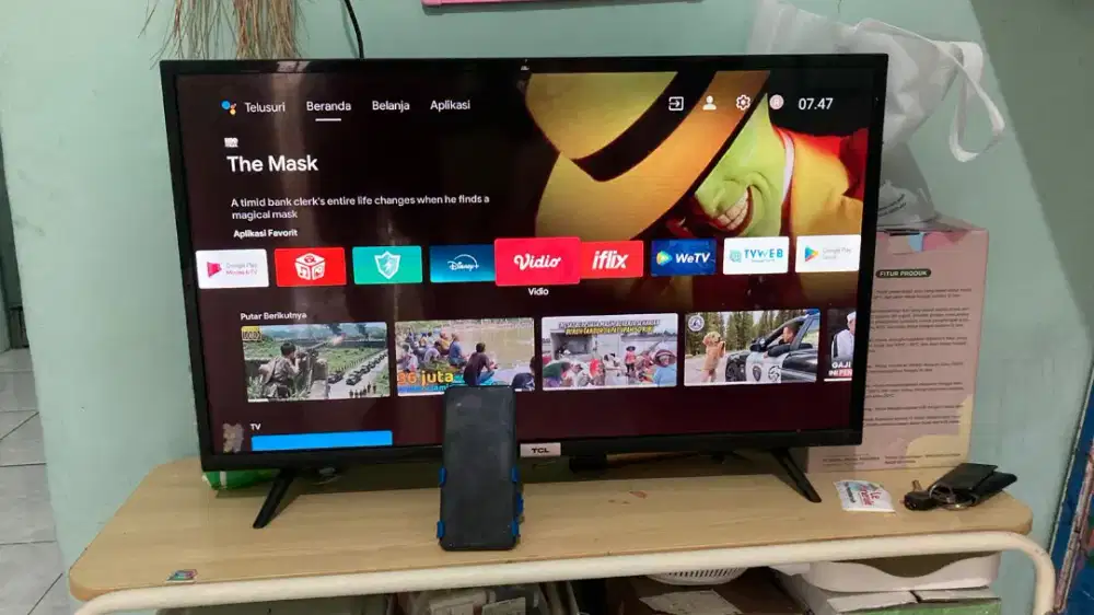 TCL android tv 32' + handphone vivo Y02