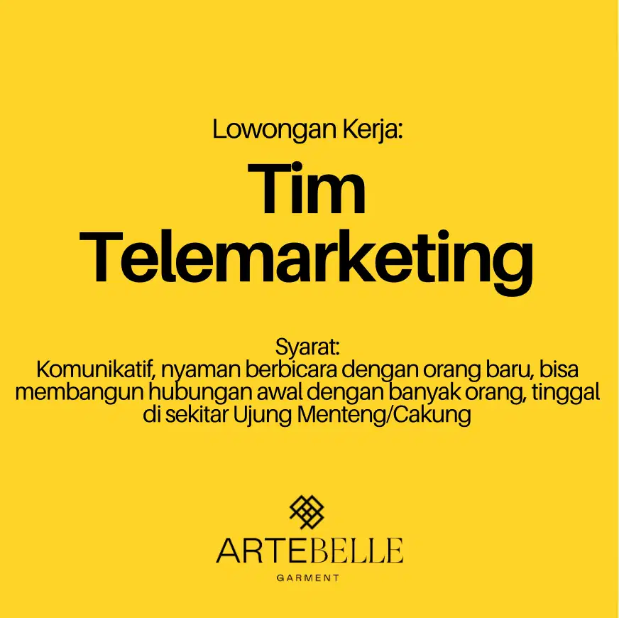 Telemarketing untuk Garment Jakarta Timur