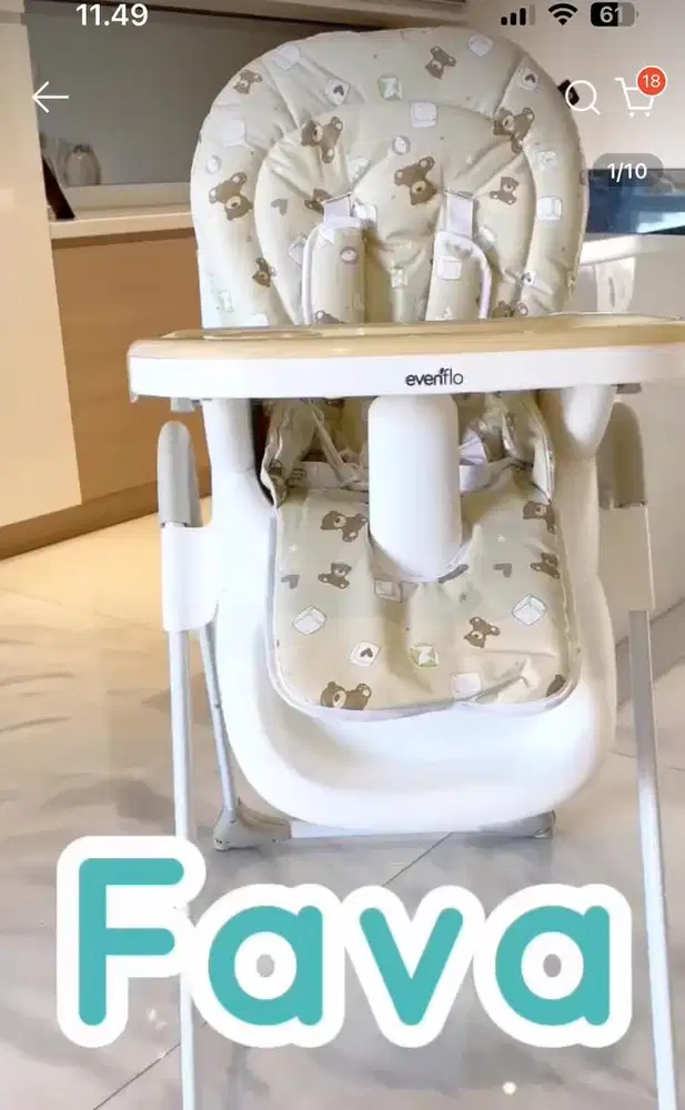 Baby high chair - kursi makan - evenflo