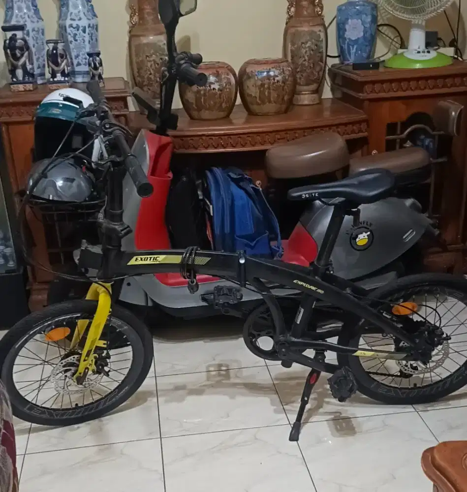 Sepeda lipat merk Exotic