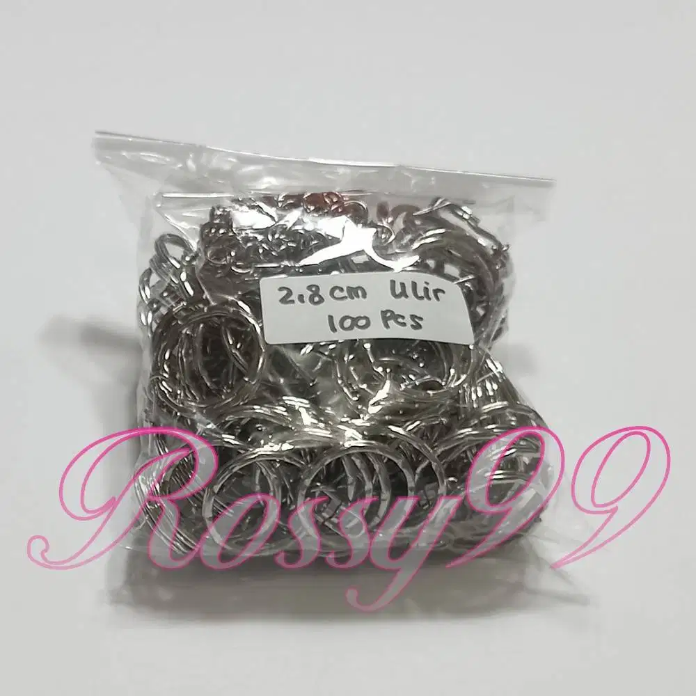 Ring Gantungan Kunci 2,8cm Souvenir Bahan Craft Keychain Promotion