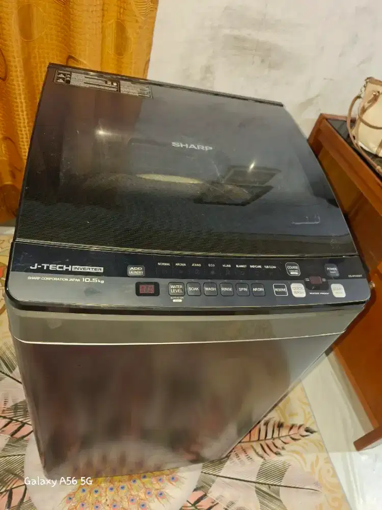Dijual mesin cuci 1 tabung merk sharp J-Tech  inverter 10.5 k