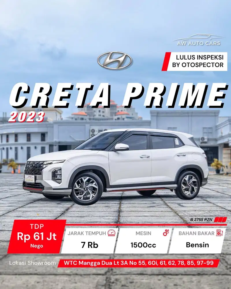 [KM 7 RB] Hyundai Creta Prime NIK 2023 mdl 2022 X Alpha