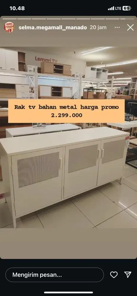Rak tv besi anti jamur