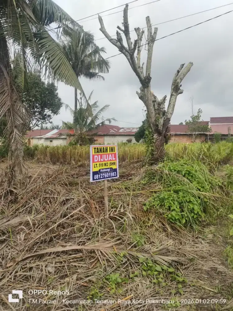 Jual Tanah Jl. Pesantren (Belakang Indomaret), Tenayan Raya, Pekanbaru