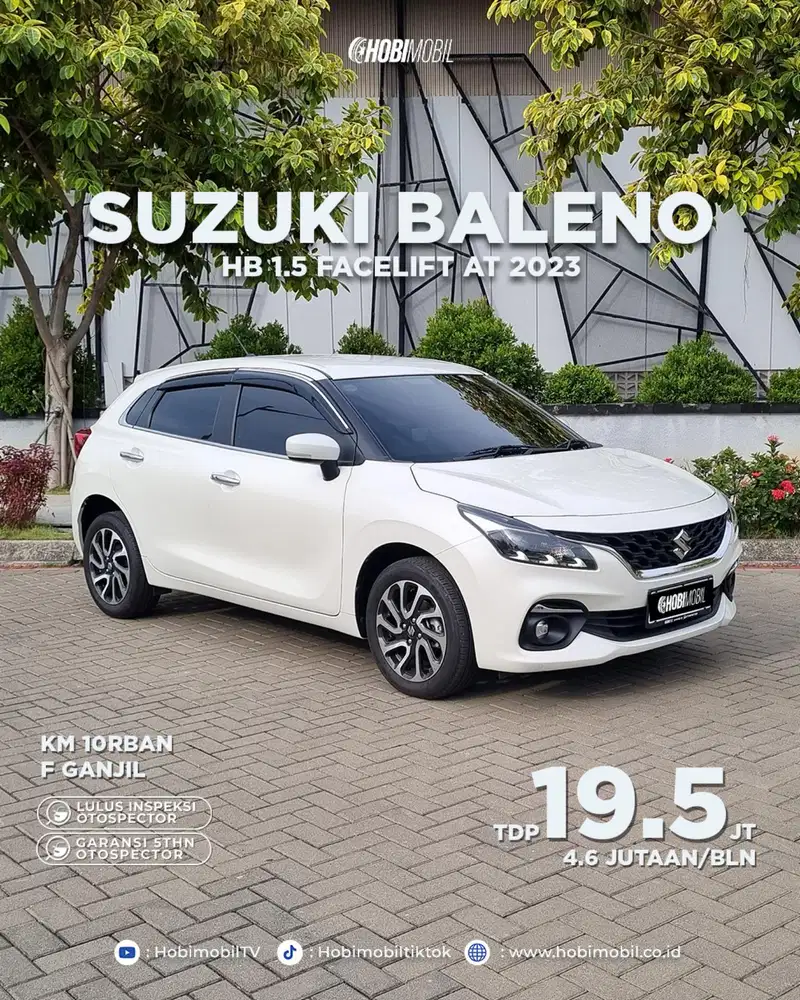 Suzuki Baleno hatchback at 2023 facelift garansi mesin 5 tahun