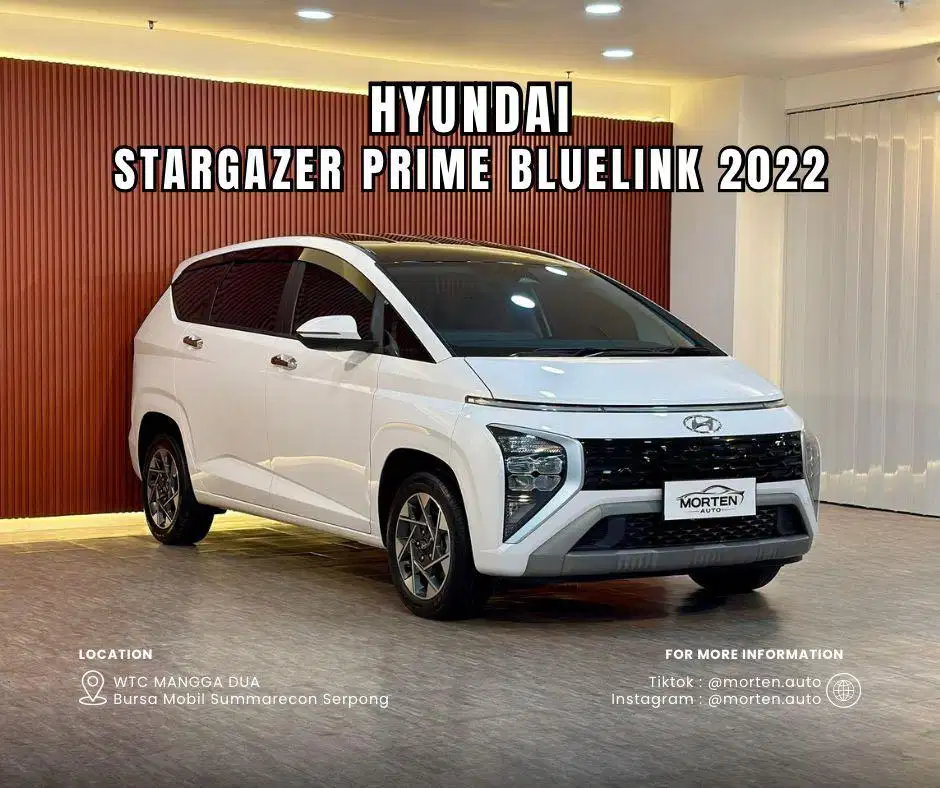 Hyundai Stargazer Prime BlueLink 2022 Odo 36 Ribu Record Bergaransi