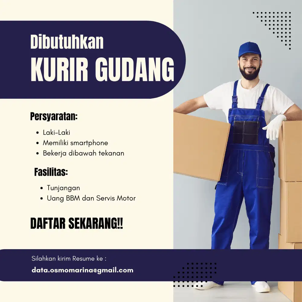 Lowongan Kurir Gudang Alat Berat di Kemayoran