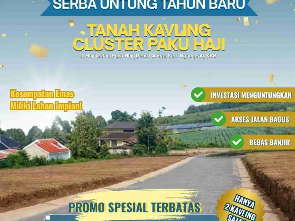 Tanah Kavling Siap Bangun – SHM – Promo Spesial Ngamprah KBB