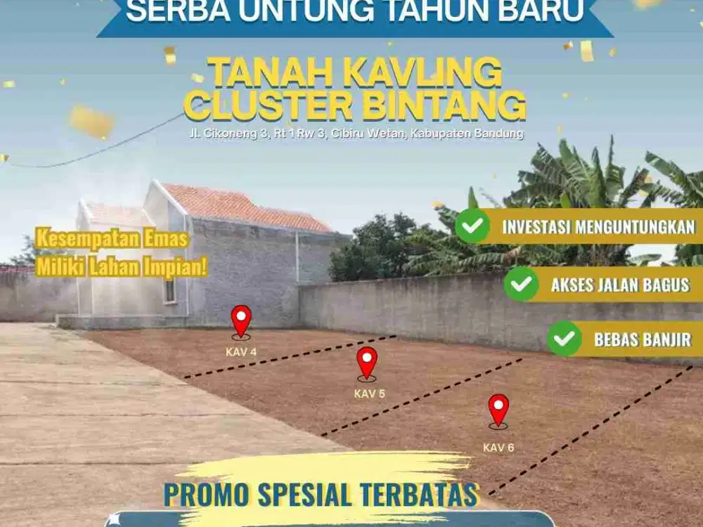 Dijual Tanah kavling murah dan berkualitas di Bandung Timur
