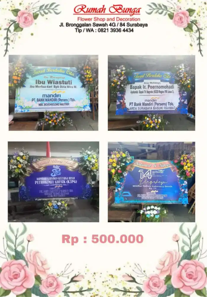 Bunga papan free ongkir