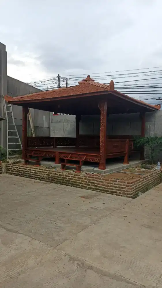 Gazebo jati full ukir 2026