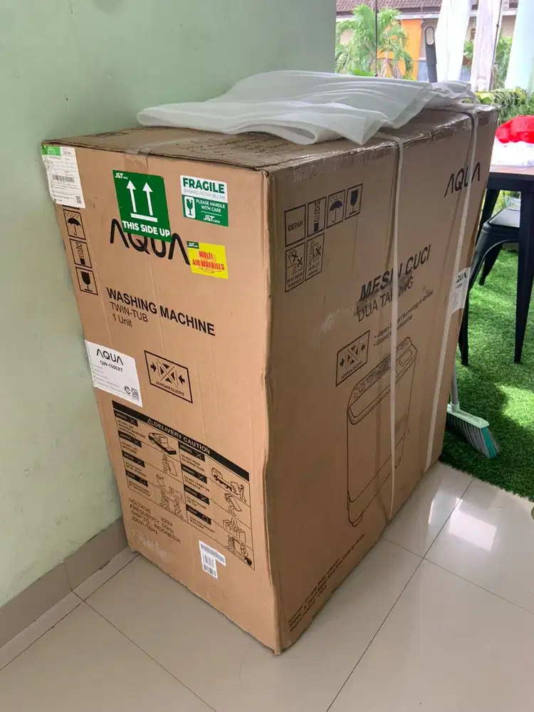 ( JUAL RUGI BNIB ) AQUA - MESIN CUCI TWIN TUB/MANUAL 10KG - QW-1050XT